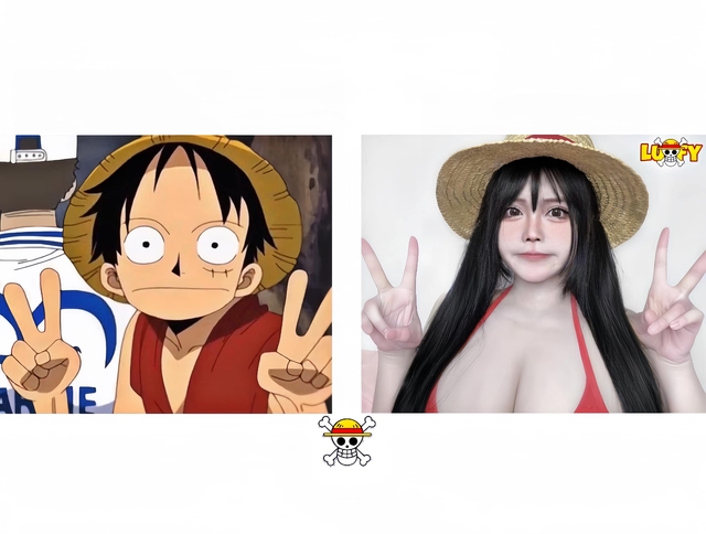 Nữ game thủ cosplay Monkey D. Luffy khoe