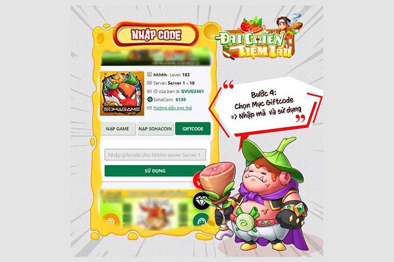 Code game Đại Chiến Tiệm Lẩu mới nhất tháng 7/2024, hướng dẫn cách nhập chi tiết