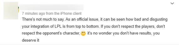 Chẳng có gì để nói cả. Là ban tổ chức mà đăng bài này lên. các ông cho thấy mình kém như thế nào trong việc điều hành LPL từ trên xuống dưới. Kính trọng tuyển thủ thì không, tôn trọng đối thủ cũng không. Chẳng trách các ông không có thành tích gì