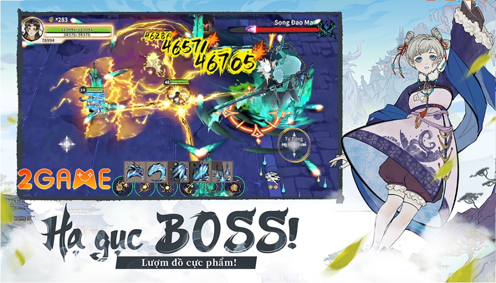 Săn những con boss khổng lồ trong game Ngự Kiếm Sinh Tồn