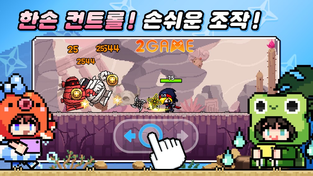 Ninja Mission Lối chơi đi cảnh đơn giản khi kết hợp yếu tố casual roguelike