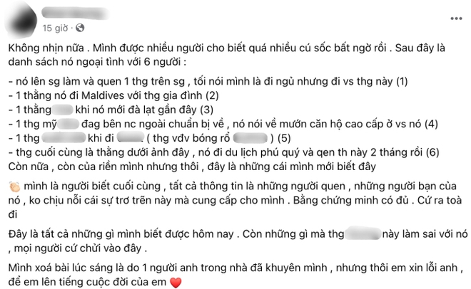 Chấn động: Chồng tố vợ ngoại tình với 6 người khi đã có con nhỏ