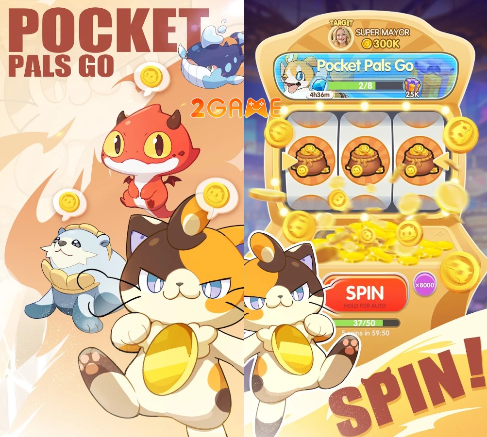 Pocket Pals Go Lối chơi đơn giản đậm chất Coin Master