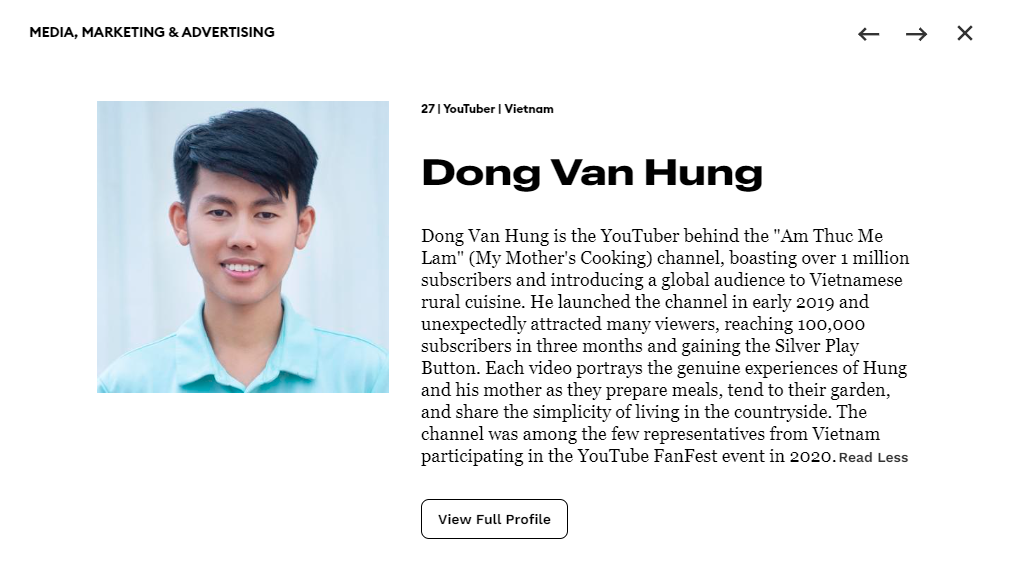 "YouTuber đồng quê" Việt Nam lọt top Forbes 30 Under 30 châu Á- Ảnh 1.