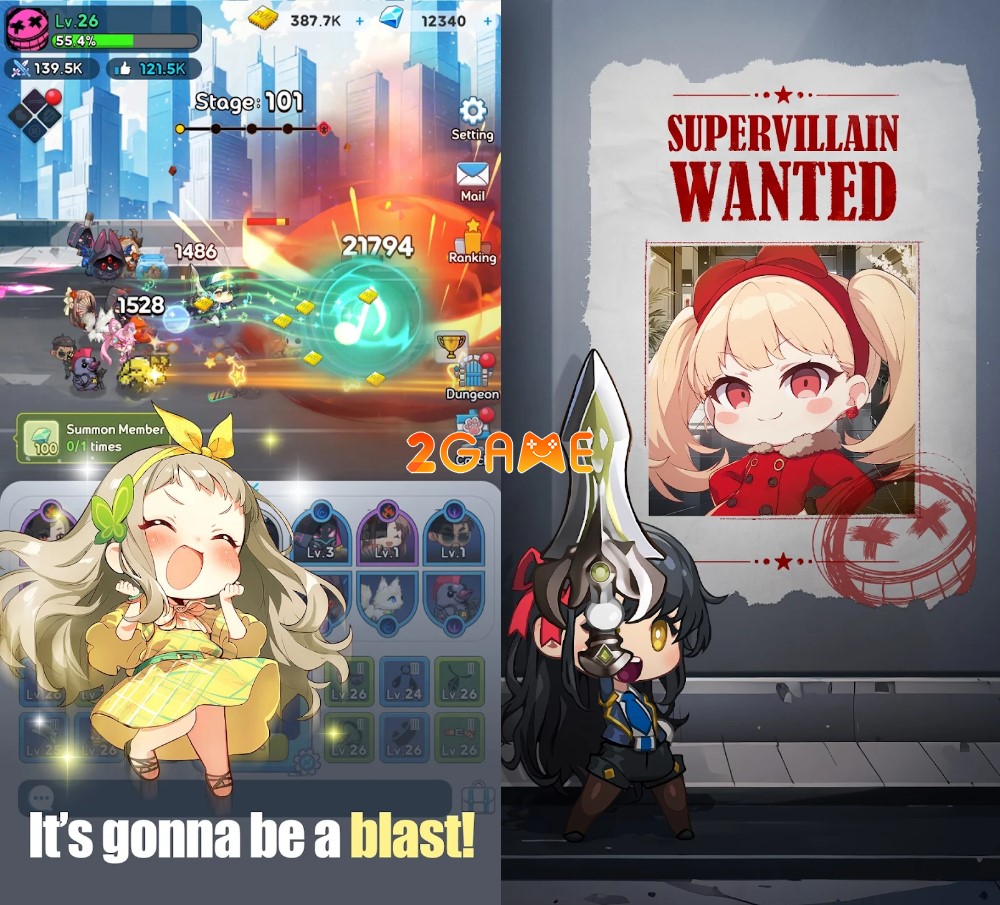 Gặp gỡ các nhân vật chibi trong game Supervillain Wanted