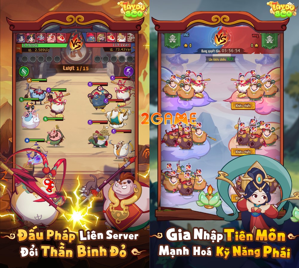 Hoạt động đa dạng, PK đối chiến thỏa thích trong game Tây Du Béo VNG