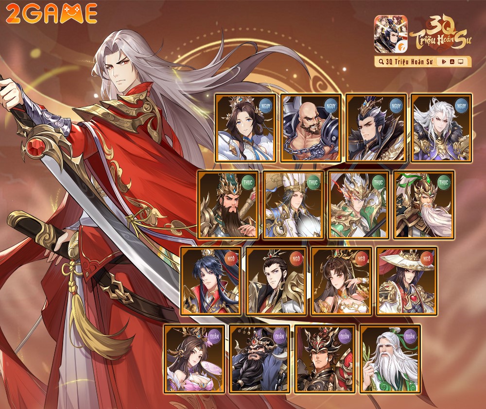 Tướng chủ lực phép trong game 3Q Triệu Hoán Sư cực kỳ cần thiết trong lối chơi thủ thành