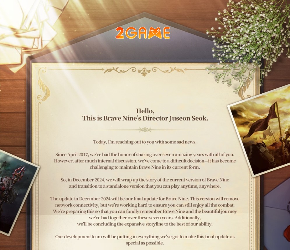 Tâm thư của đội ngũ Brave Nine gửi cho người chơi