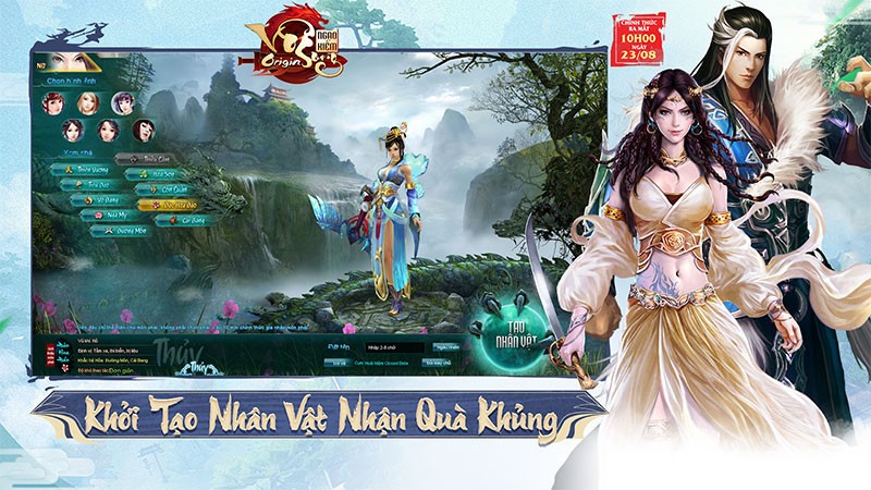 Ngạo Kiếm Vô Song Origin chính thức ra mắt 10h00 ngày 23/08 với ngàn giftcode xịn