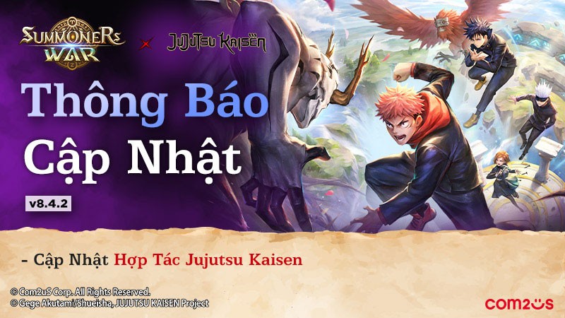 Kỷ niệm 10 năm, Summoners War hợp tác với Jujutsu Kaisen ra mắt tướng mới