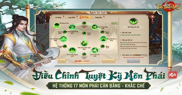 Tỉ thí võ công giữa các môn phái Tân Thiên Long Mobile VNG sẽ kịch tính hơn trong phiên bản mới