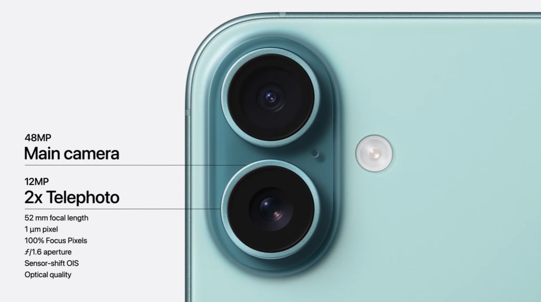 Thông số camera sau của iPhone 16