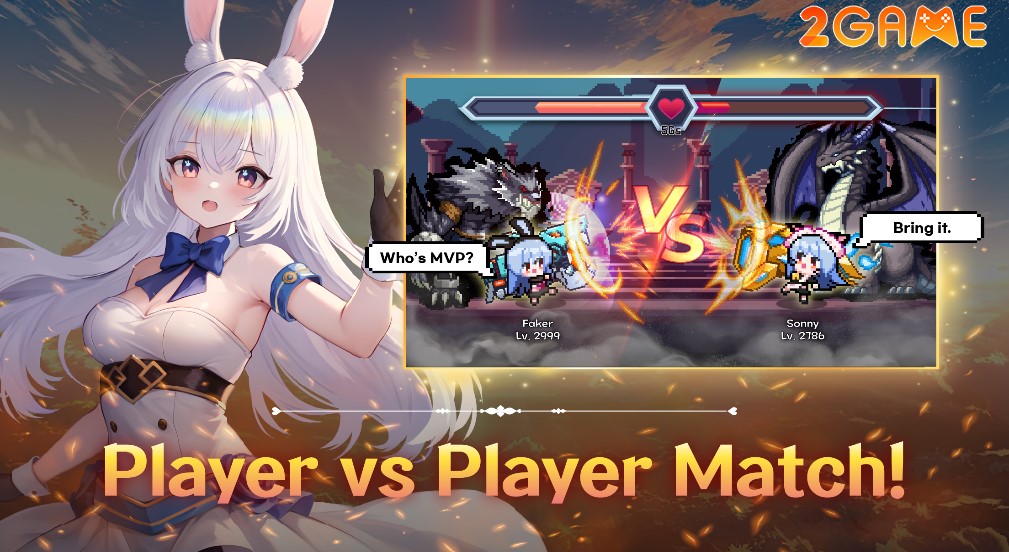 PvP kịch tính trong game Bunny Legends: Pixel Idle