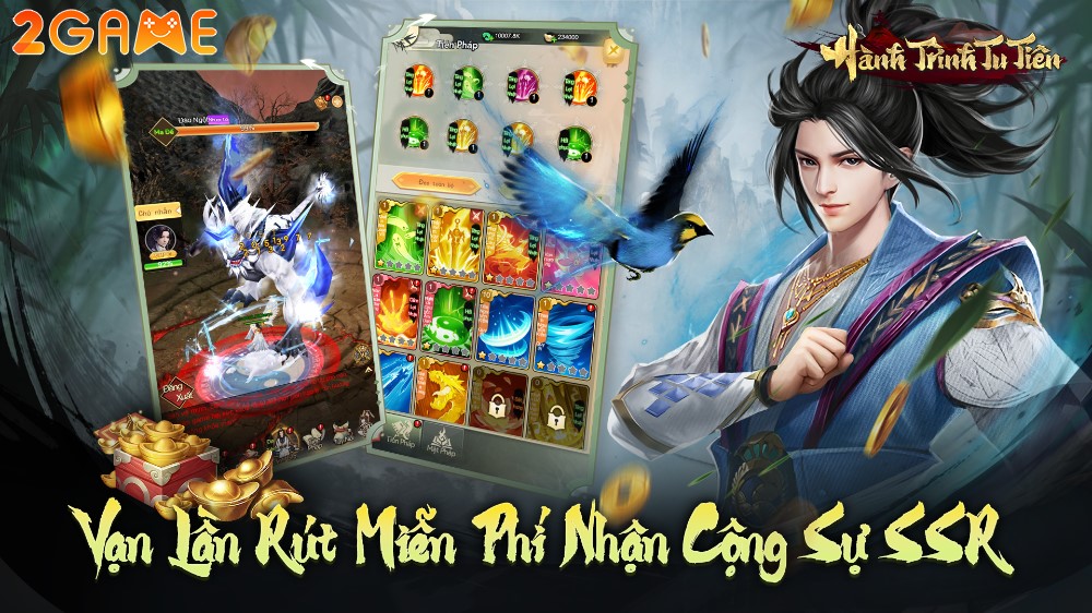 Hàng loạt kỹ năng và cộng sự đang chờ bạn chiêu mộ trong game Hành Trình Tu Tiên