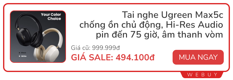 Sale cuối tháng có từ hôm nay: Loa mini từ 89.000đ, ổ cắm Wifi chỉ 155.000đ, tai nghe chống ồn Honor giảm 67%- Ảnh 5.