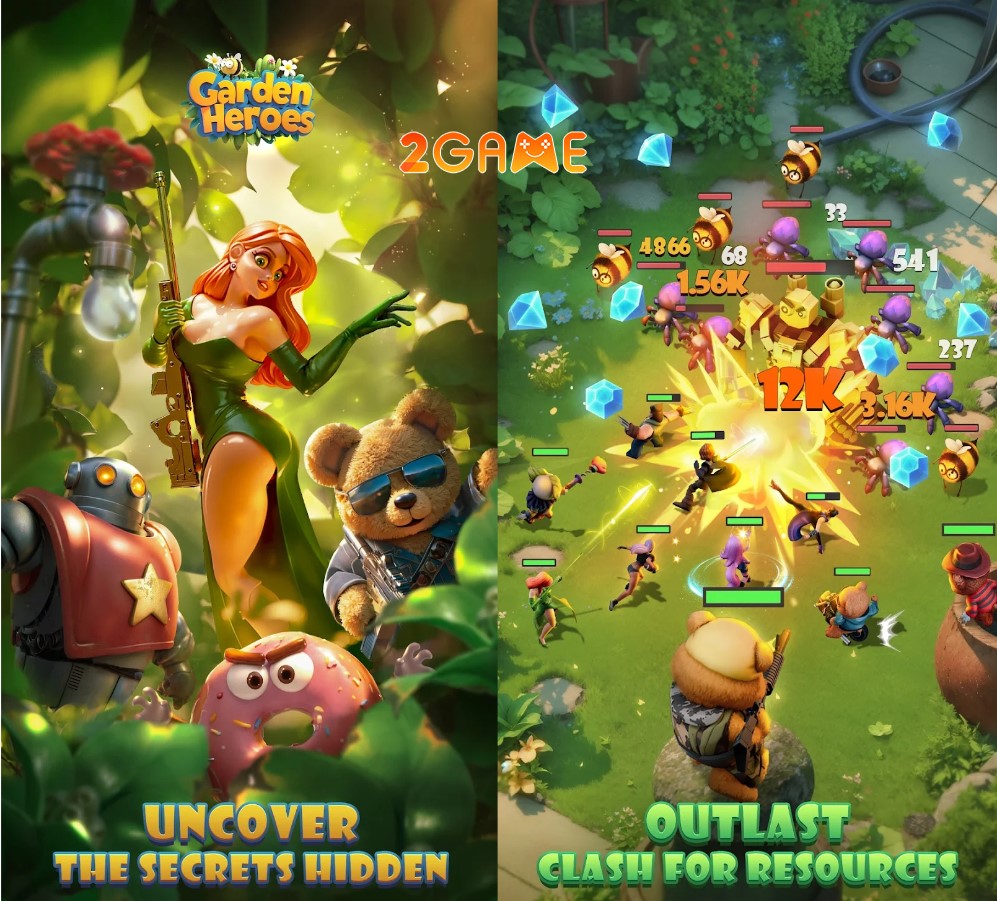 Khám phá một thế giới đồ chơi thú vị trong game Garden Heroes