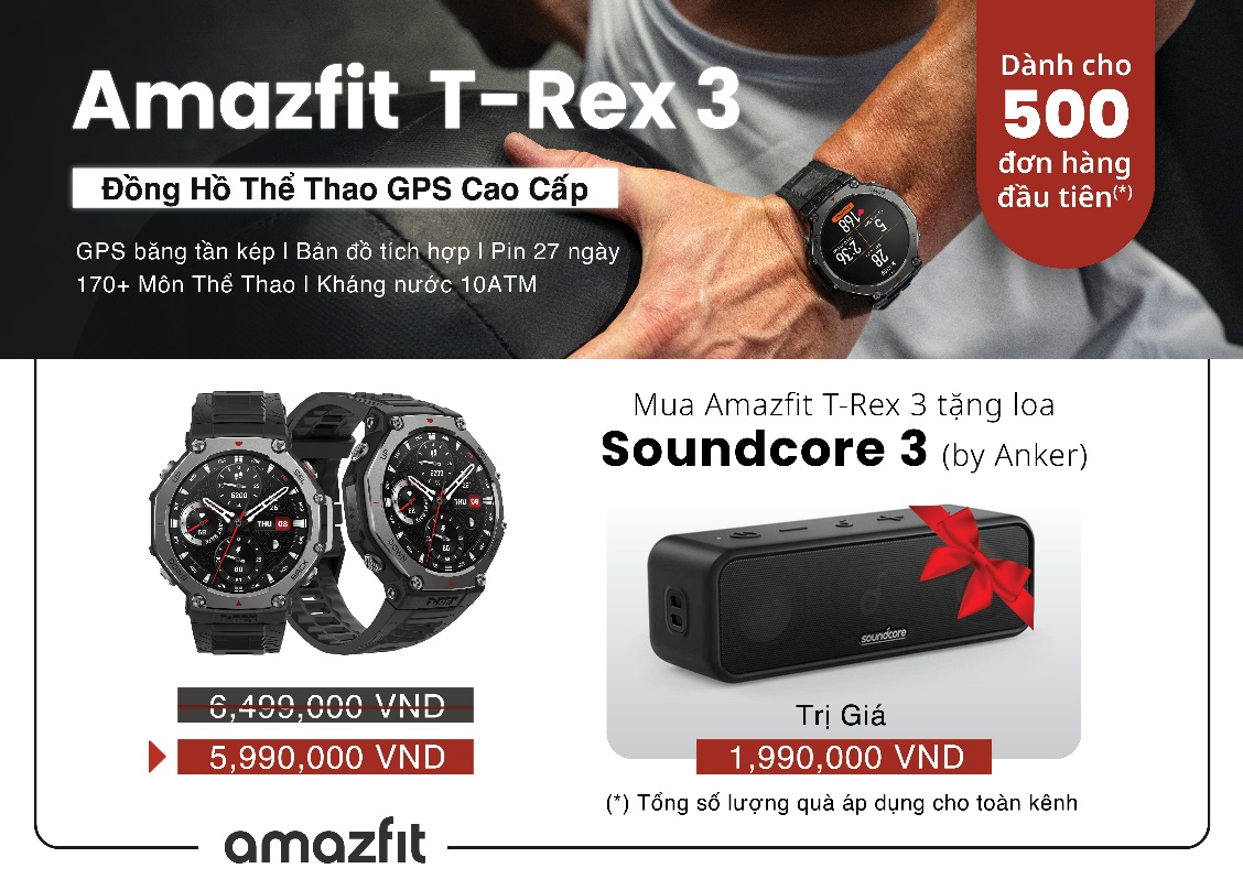 Ra mắt Amazfit T-Rex 3 – Đồng hồ thể thao chuyên dùng cho các hoạt động ngoài trời- Ảnh 7.