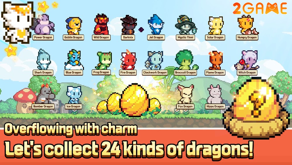 Gần 30 chú rồng độc đáo trong game Pixel Dragon Knights: Idle RPG