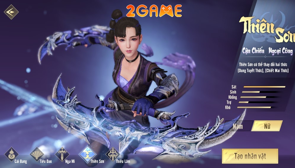 Tuy chỉ có 5 môn phái nhưng mỗi môn phái đều có những nét đặc trưng ấn tượng trong game Thiên Long Bát Bộ VNG