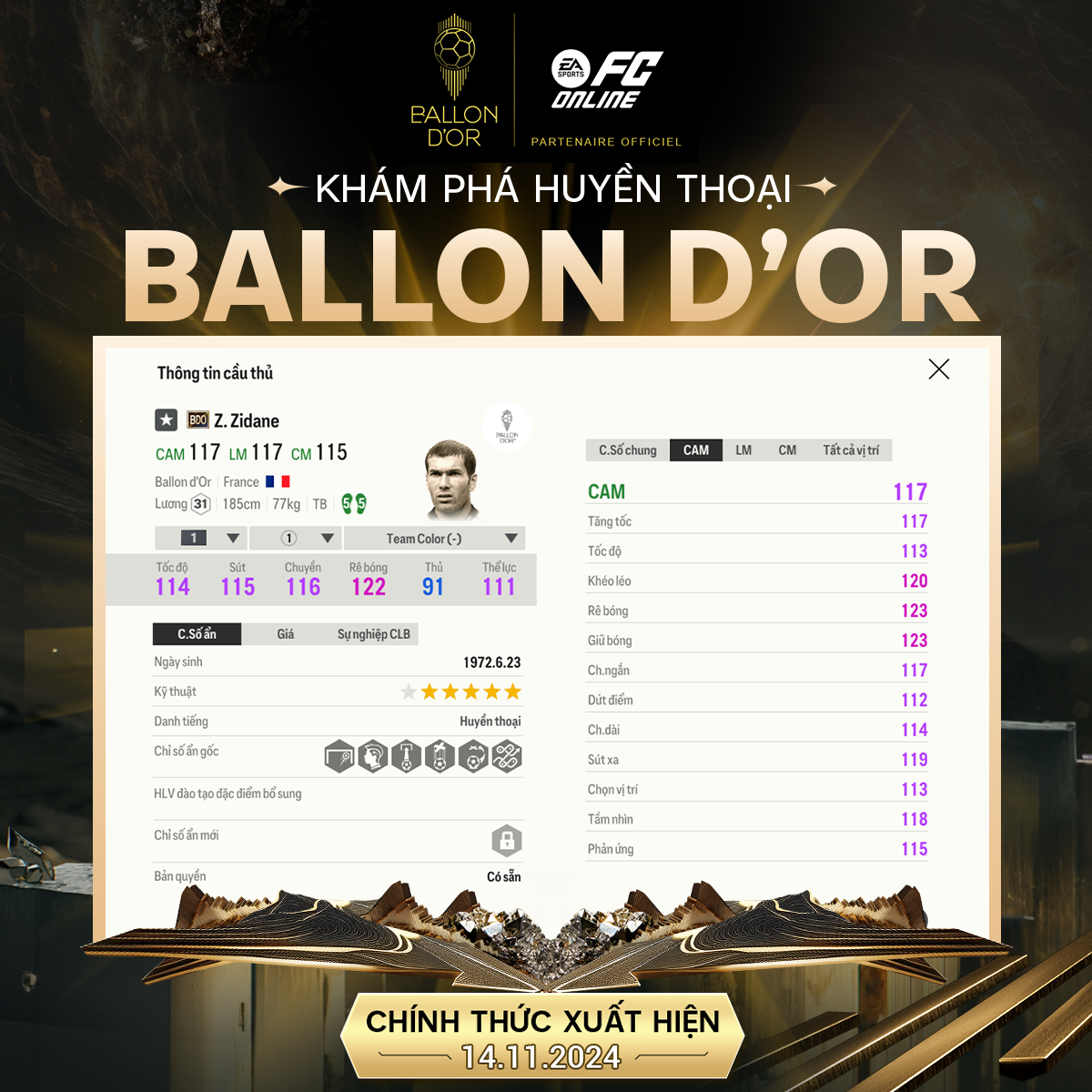 FC Online tung dòng thẻ Ballon d’Or tôn vinh dàn huyền thoại bóng đá thế giới- Ảnh 4.