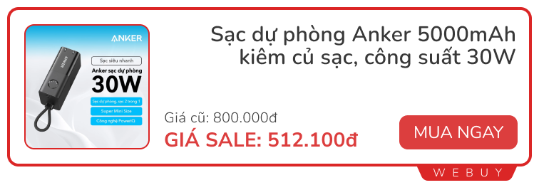 Sale ngày đôi vẫn còn: Tai nghe chống ồn Baseus 419.000đ, bàn chải điện Xiaomi T300 284.000đ, pin dự phòng mini 215.000đ- Ảnh 6.