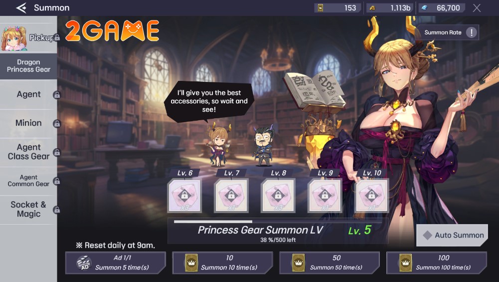 Idle Dragon Princess: AFK RPG Tính năng "gacha" siêu xả stress