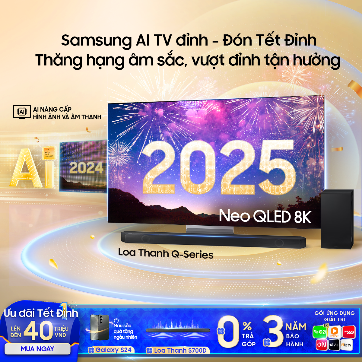 Thăng hạng Tết đỉnh cùng TV màn hình lớn giá tốt, khuyến mãi khủng- Ảnh 2.