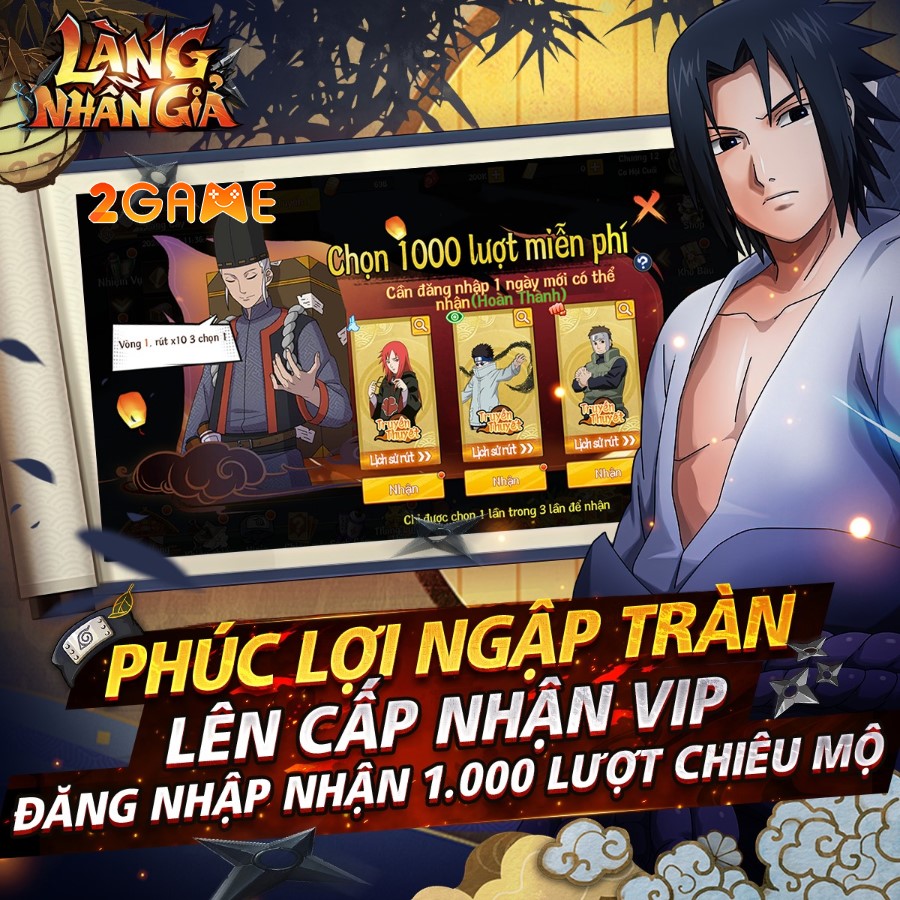 Phúc lợi cực xịn trong game Làng Nhẫn Giả