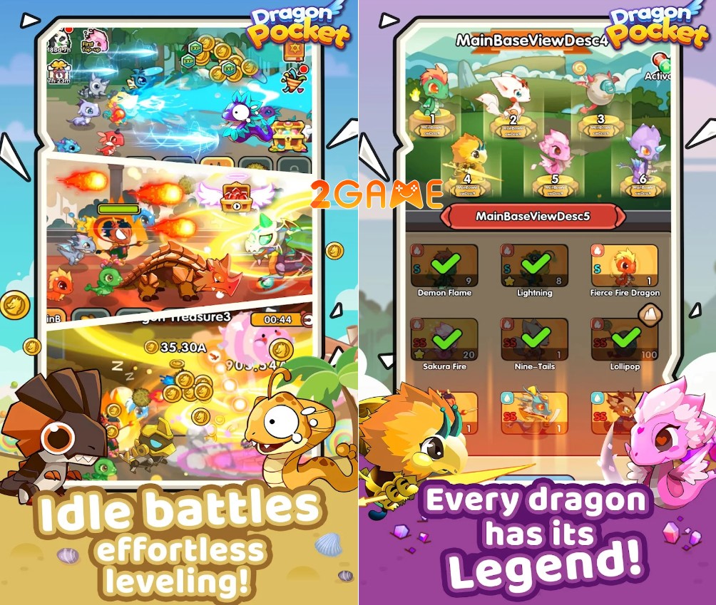 game nhập vai nhàn rỗi Dragon Pocket