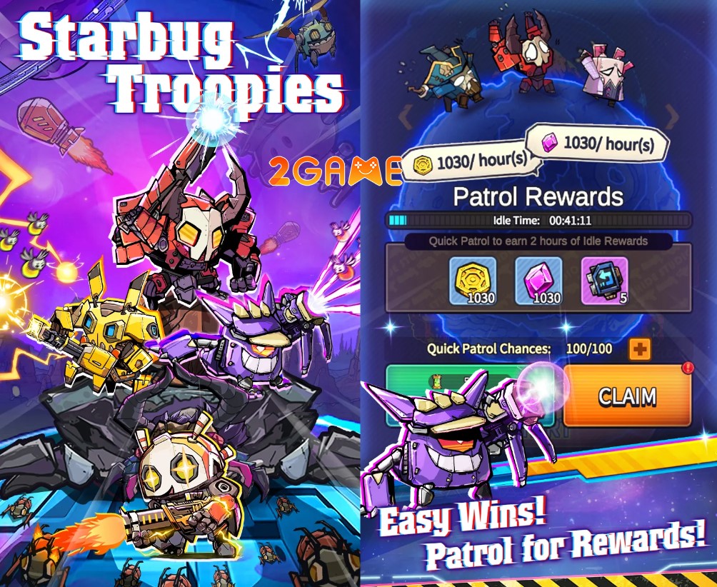 game thủ thành roguelike Starbug Troopies