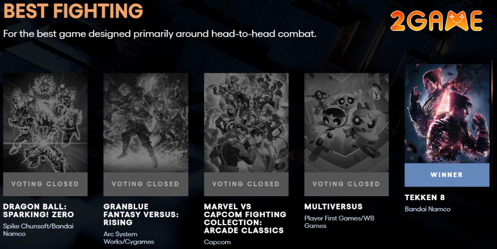 Tekken 8 thắng giải Game đối kháng hay nhất của The Game Awards 2024