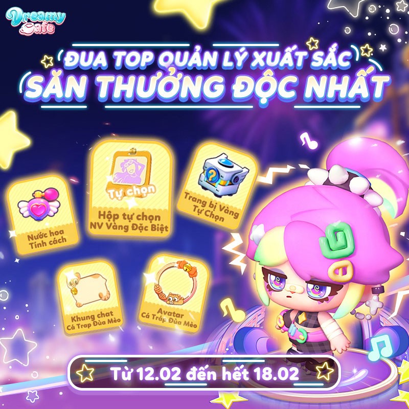 Game mô phỏng Dreamy Cafe phát động tuần lễ “đua doanh số” cho các chủ tiệm