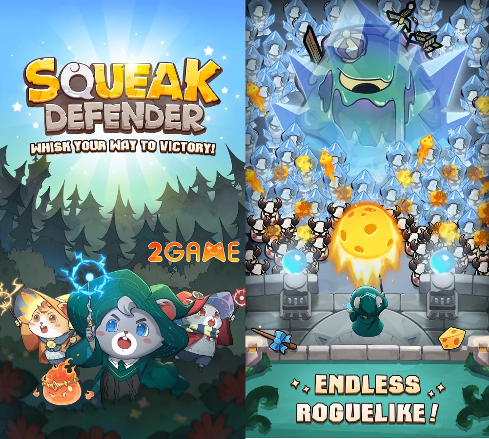 game thủ thành roguelike Squeak Defender