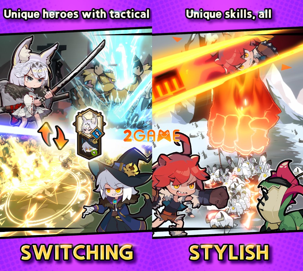 Switching Heroes: Idle RPG  game nhập vai nhàn rỗi