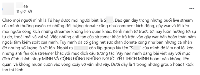 Nghi vấn fan của nam streamer S. "var cực mạnh" Độ Mixi, 2 cái tên không liên quan cũng bị vạ lây- Ảnh 5.