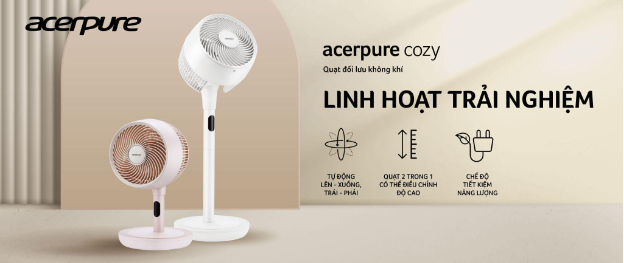 Khám phá sự thoải mái với dòng quạt đối lưu không khí Acerpure Cozy F1, F2, F3- Ảnh 1.