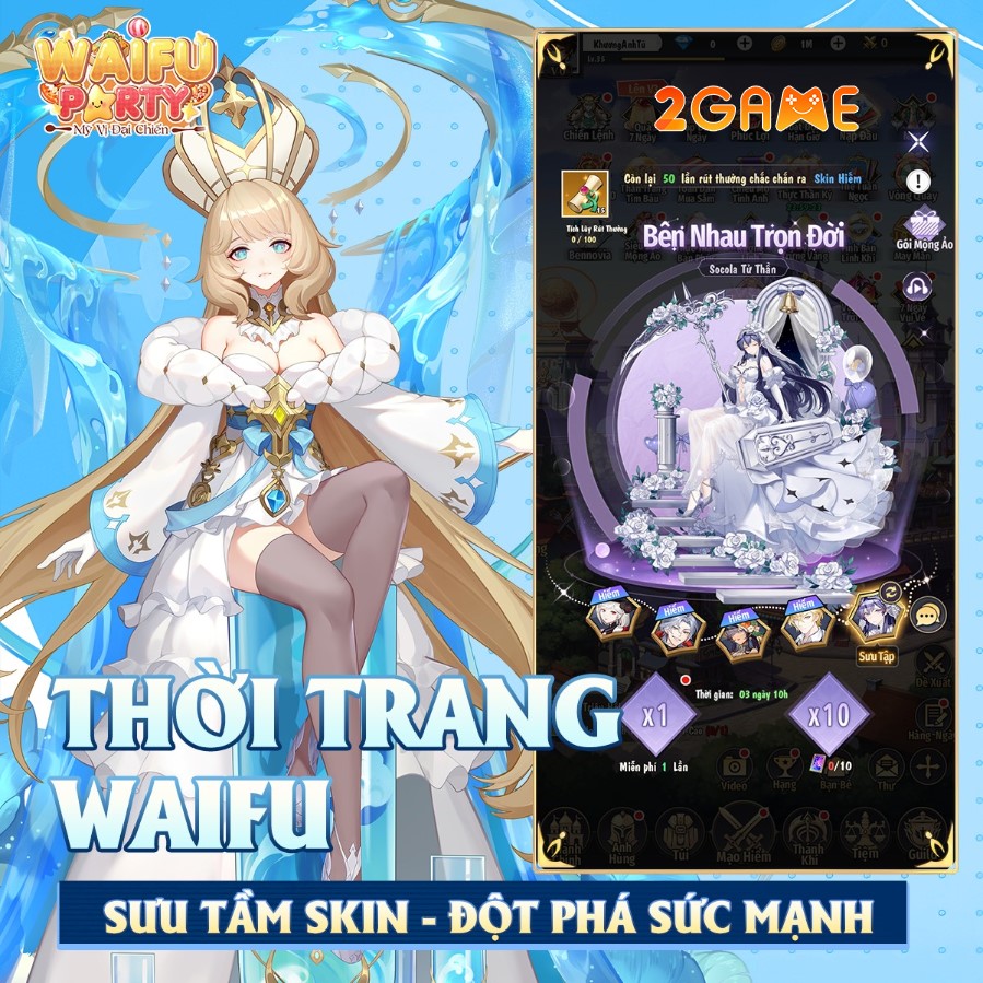 game thẻ tướng chiến thuật Waifu Party: Mỹ Vị Đại Chiến Gzone