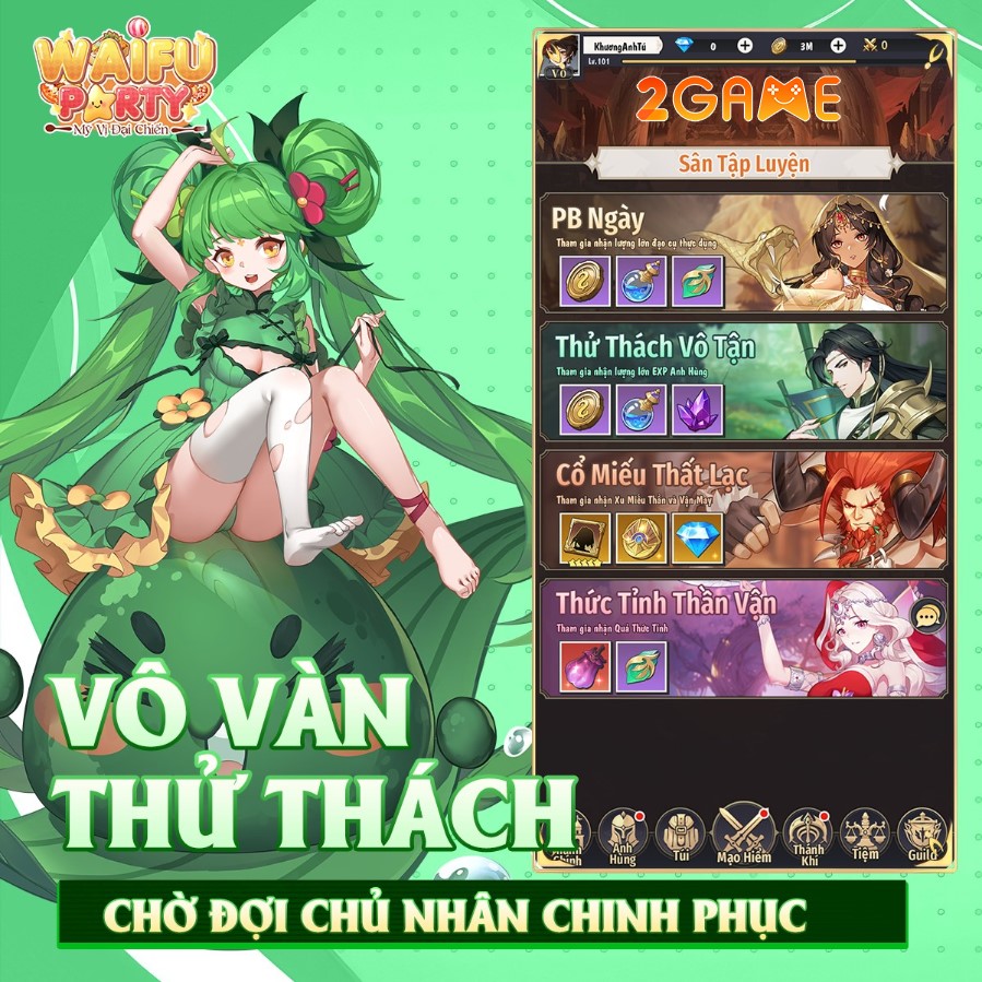 game thẻ tướng chiến thuật Waifu Party: Mỹ Vị Đại Chiến Gzone