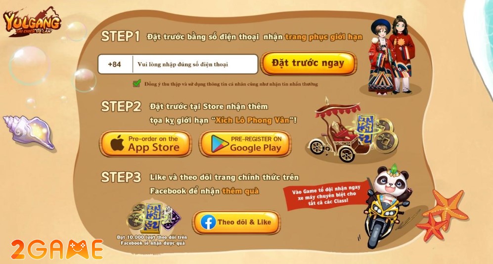 game Yulgang: Tái Chiến Võ Lâm đăng ký trước