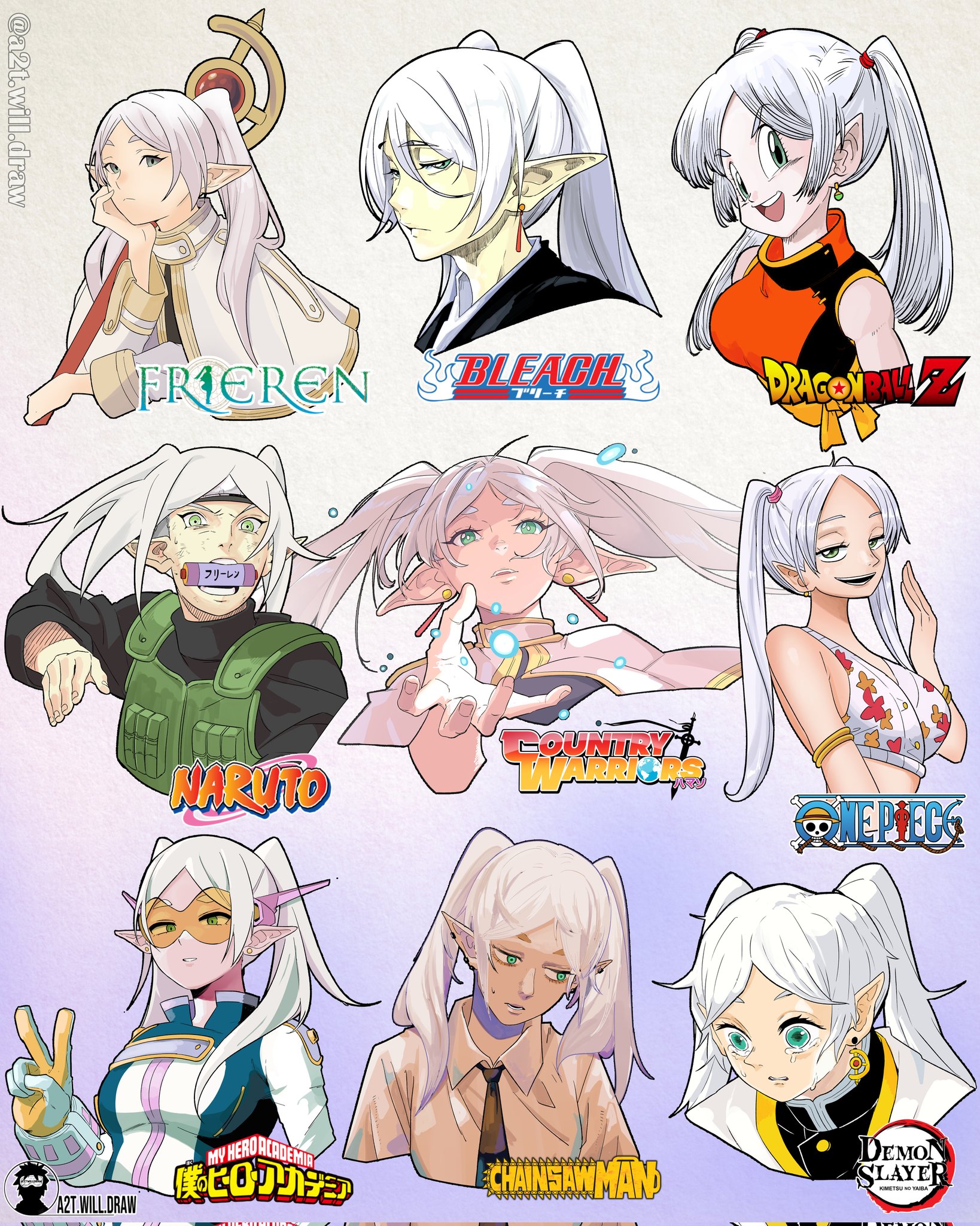 Các mỹ nhân anime trông như thế nào nếu được thiết kế bởi các mangaka khác- Ảnh 6.