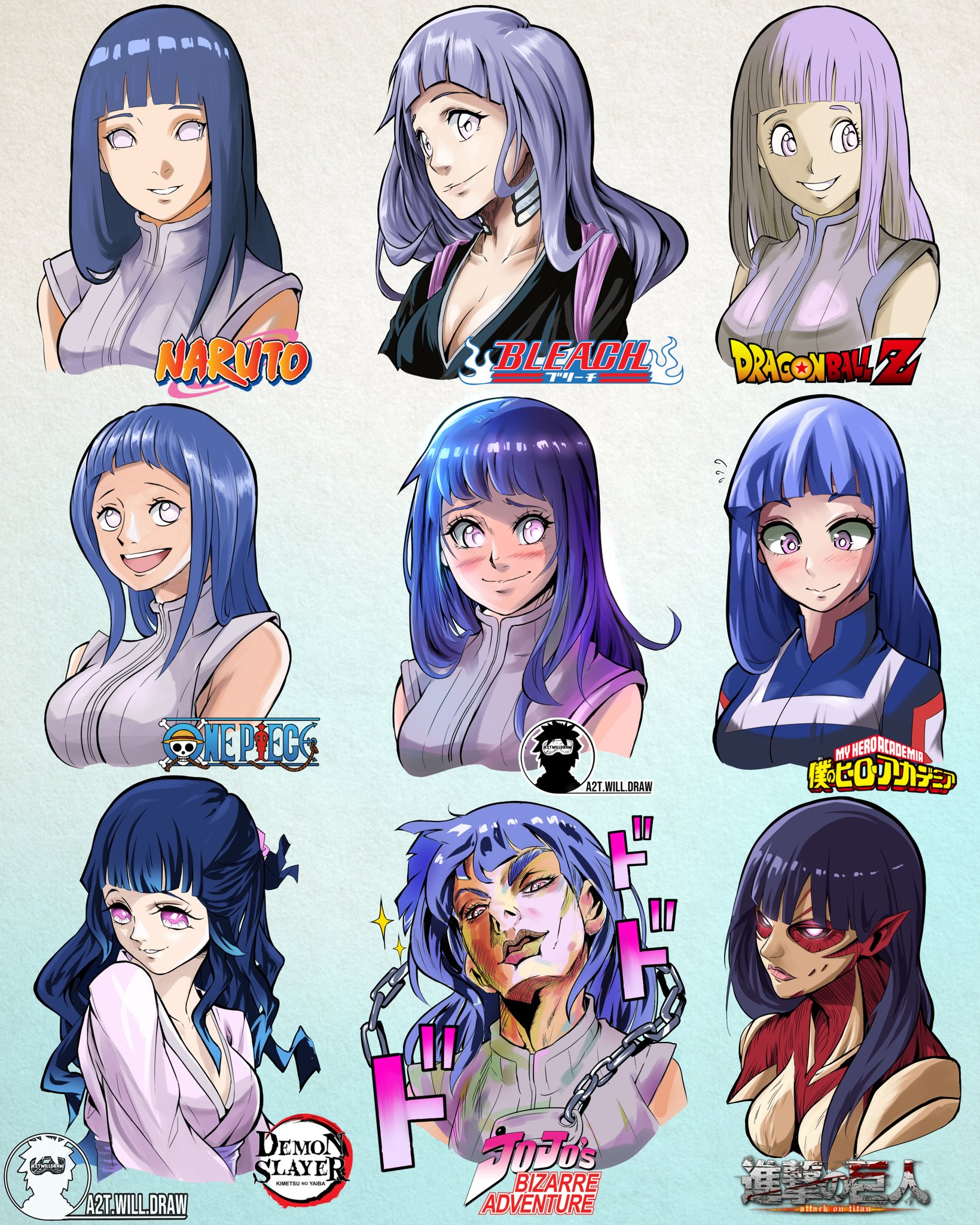 Các mỹ nhân anime trông như thế nào nếu được thiết kế bởi các mangaka khác- Ảnh 7.
