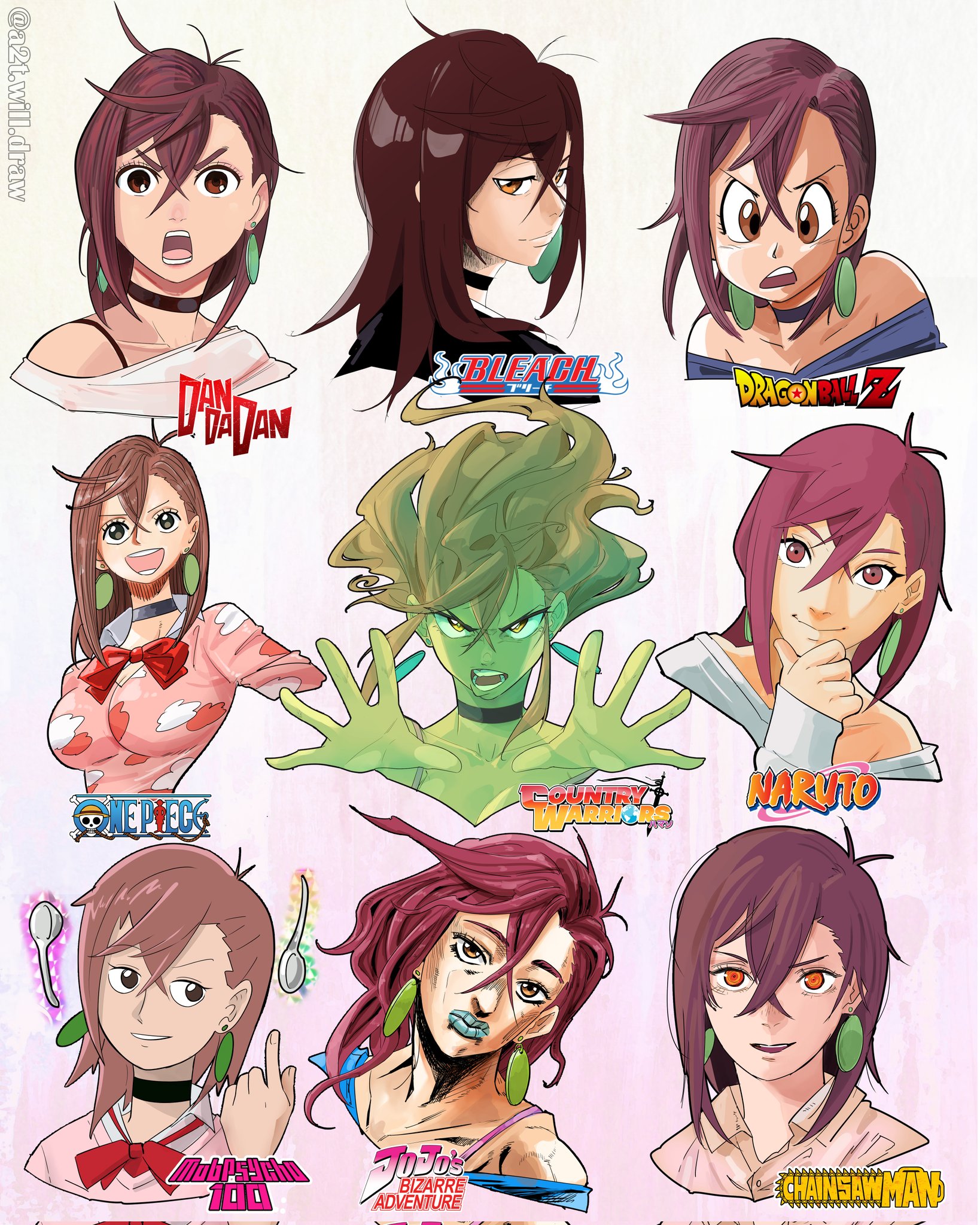 Các mỹ nhân anime trông như thế nào nếu được thiết kế bởi các mangaka khác- Ảnh 1.