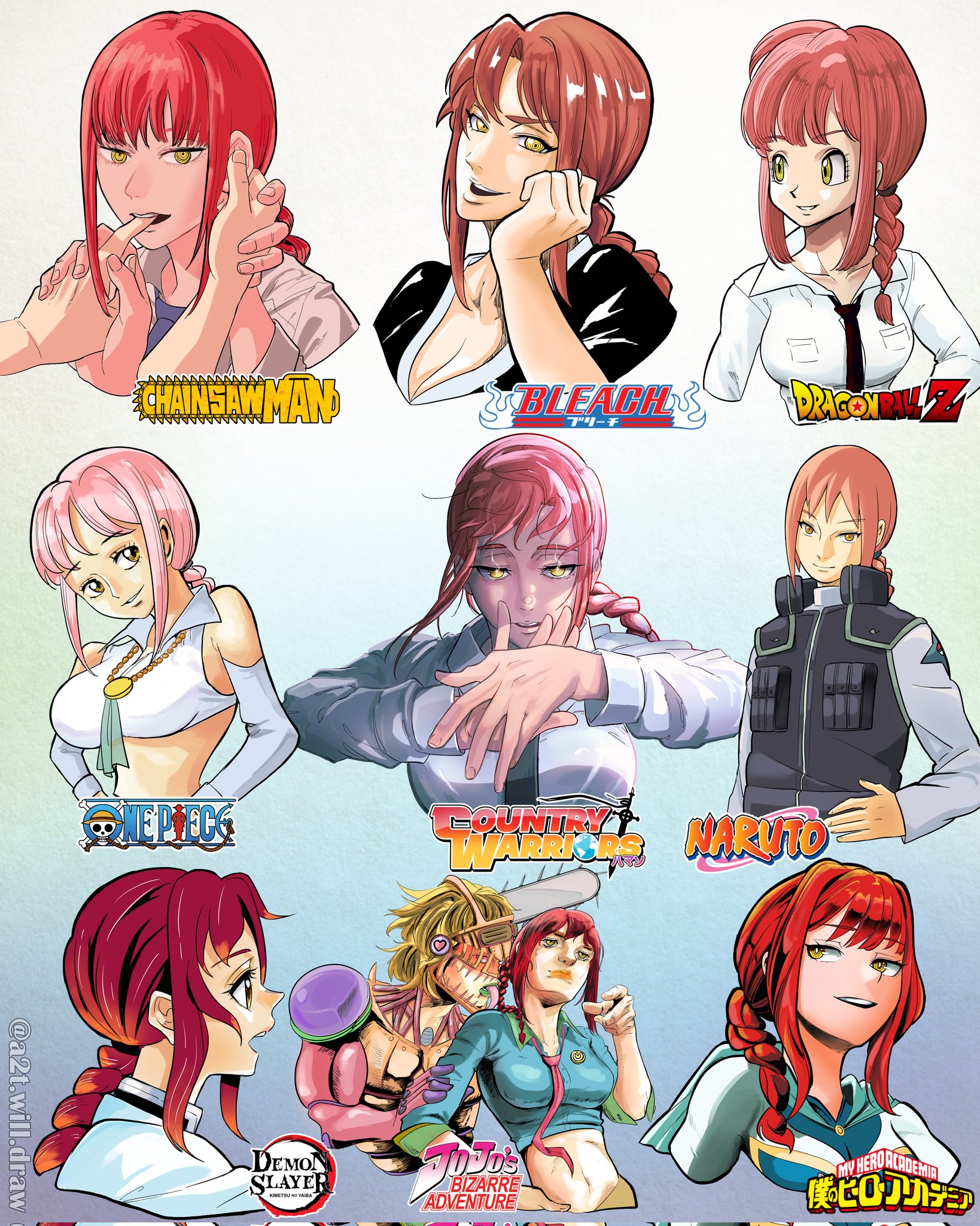 Các mỹ nhân anime trông như thế nào nếu được thiết kế bởi các mangaka khác- Ảnh 9.