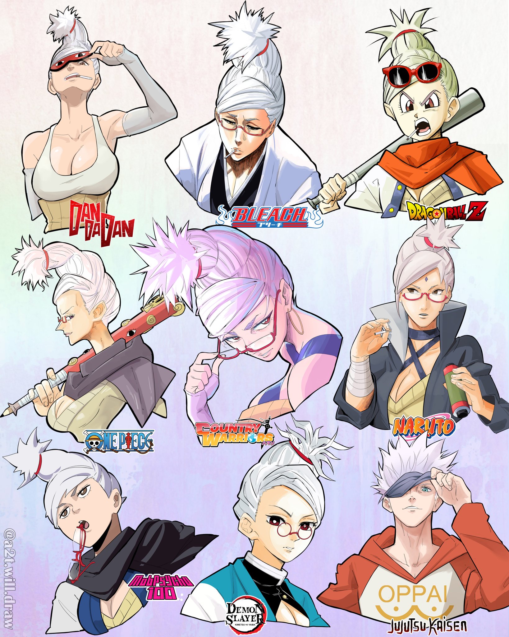 Các mỹ nhân anime trông như thế nào nếu được thiết kế bởi các mangaka khác- Ảnh 2.