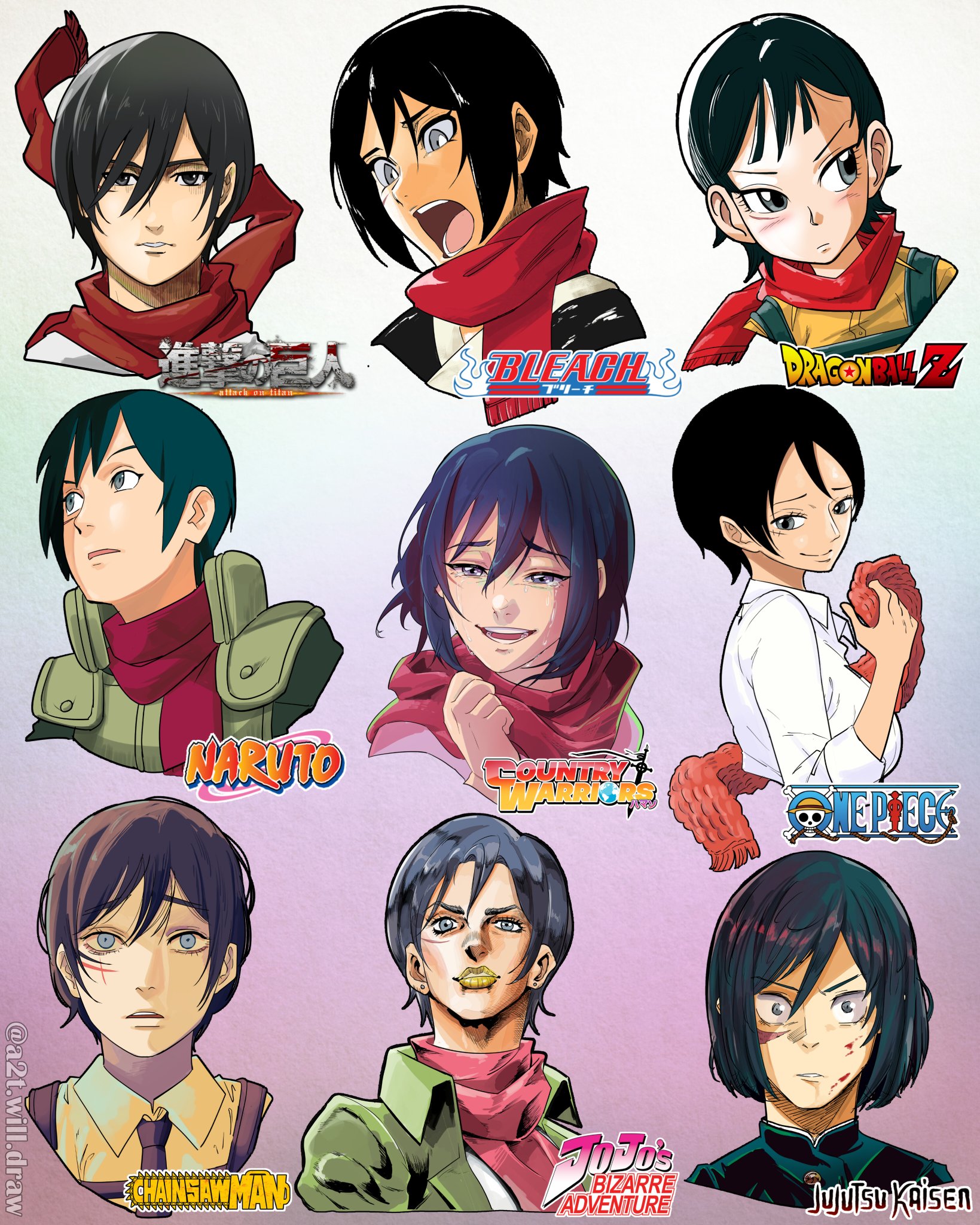 Các mỹ nhân anime trông như thế nào nếu được thiết kế bởi các mangaka khác- Ảnh 8.