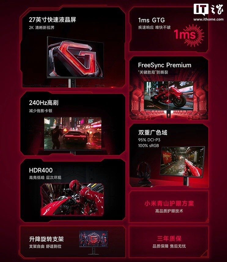Xiaomi ra mắt màn hình gaming 27 inch 2K 240Hz, giá chỉ 4.2 triệu đồng- Ảnh 4.