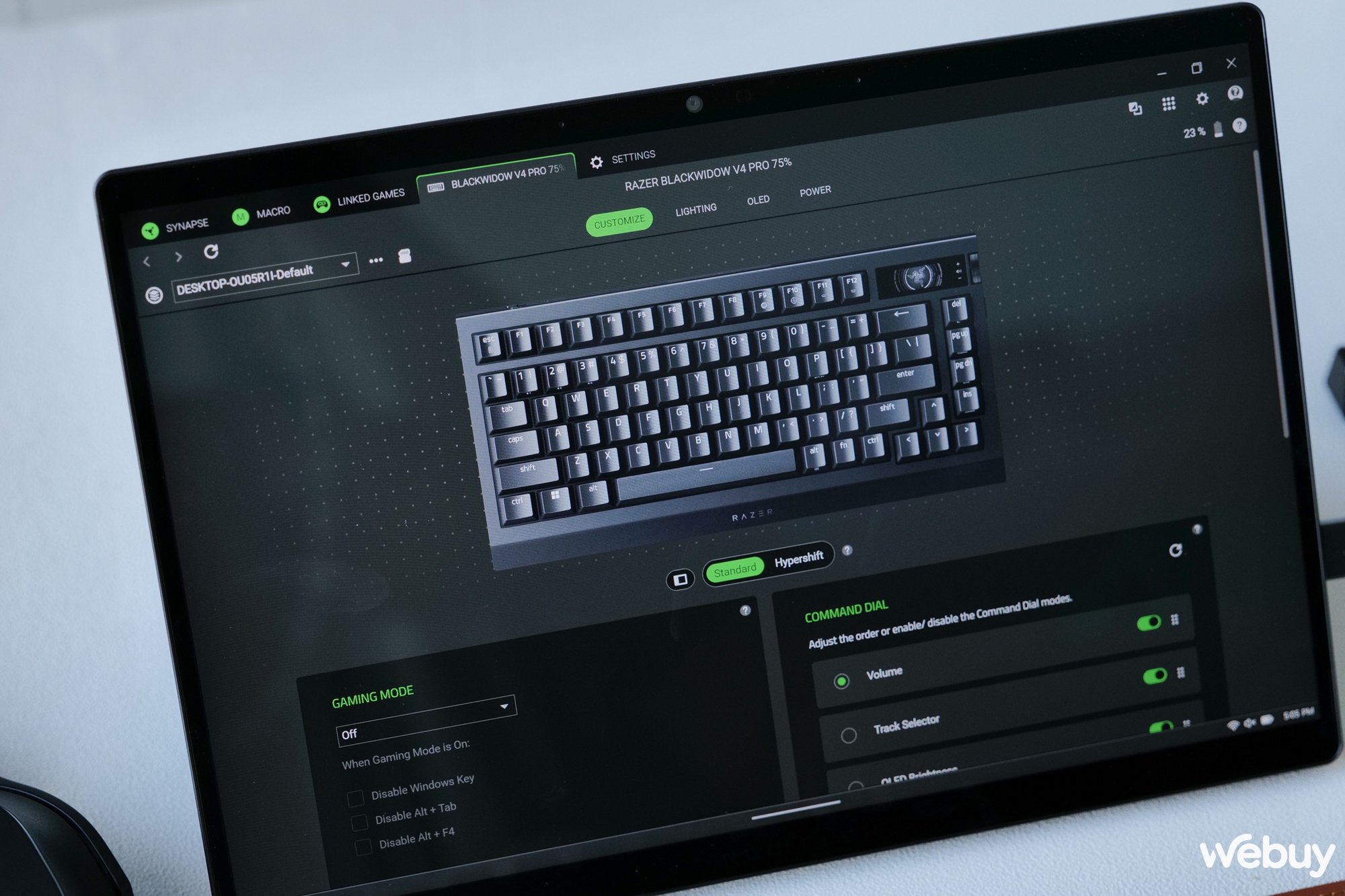 Trên tay bàn phím gaming Blackwidow V4 Pro 75%: Khi Razer 'tất tay' với vỏ nhôm, màn hình OLED và switch 'nhà làm'- Ảnh 25.