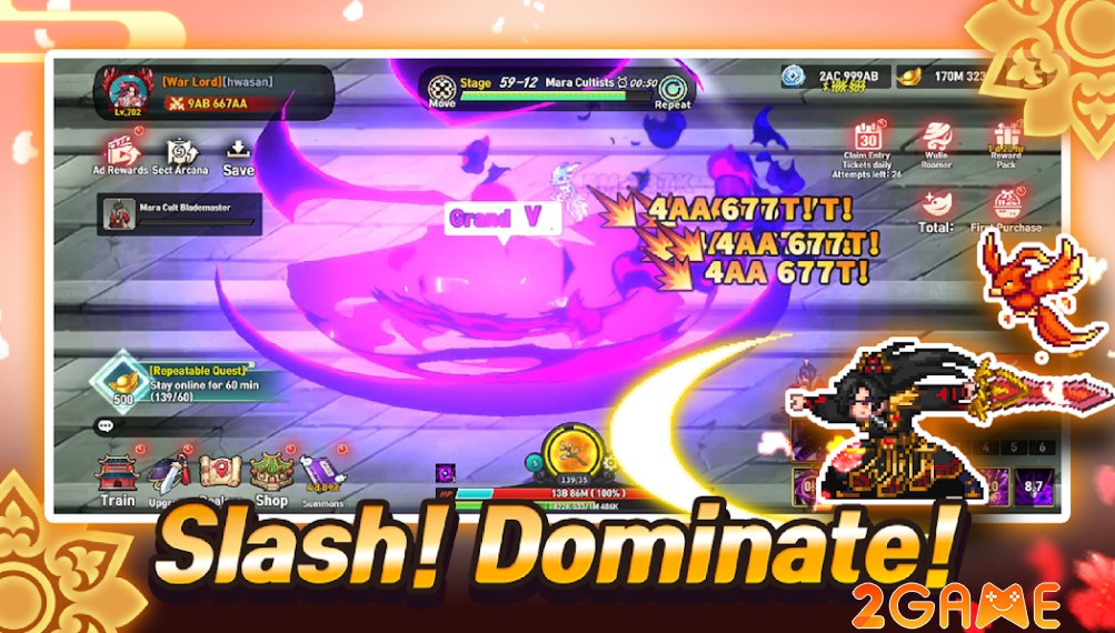 game nhập vai nhàn rỗi Sword Legend: Idle Mastery